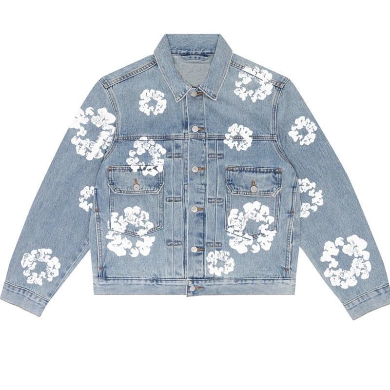 Denim Tear Hip Hop Kapok Printed Cardigan Loose Jacket Men s Trendy Fashion Casual Versatile Denim 94 from Weidian