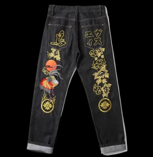 ROOSTER OF THE YEAR JEANS — Pants from Taobao, photo 1 of 2