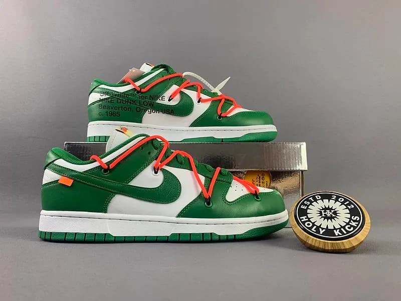 Green Offwhite Dunks — Shoes from Weidian