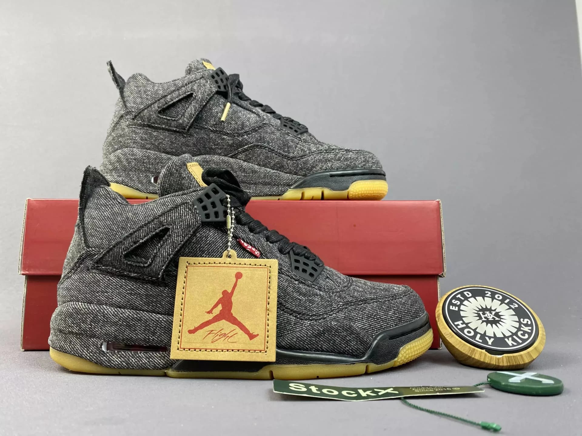 Jordan 4 Levi Black Denim — Shoes from Weidian