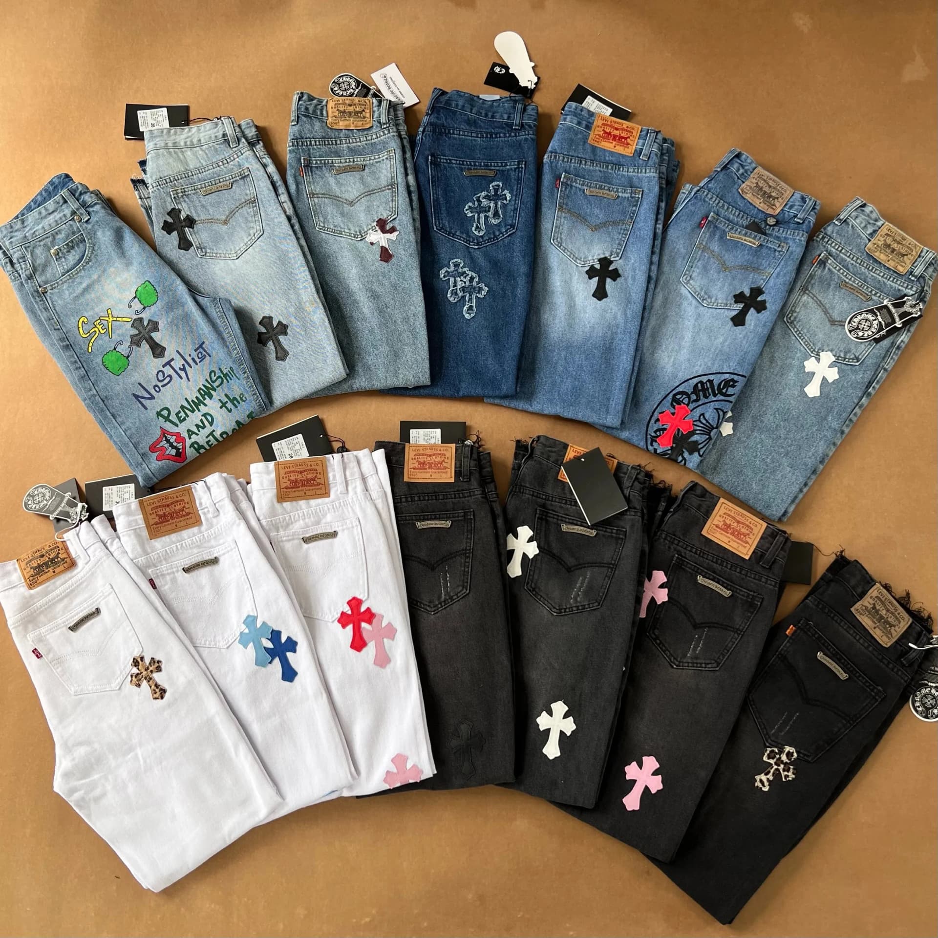 Chrome hearts jeans from Weidian