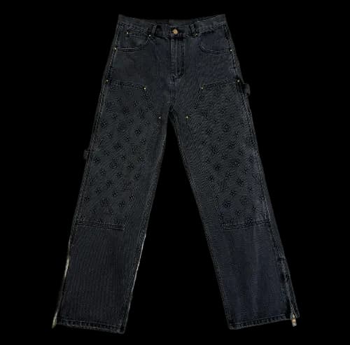 LOUIS VUITTON BLACK DENIM — Pants from Weidian