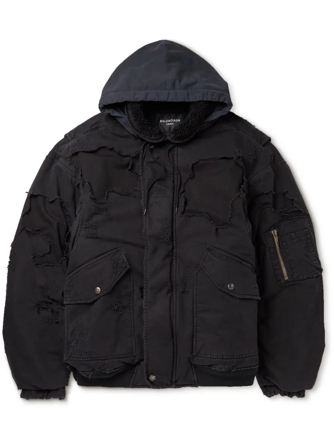 Balenciaga Ripped Bomber Jacket — Jackets from Taobao