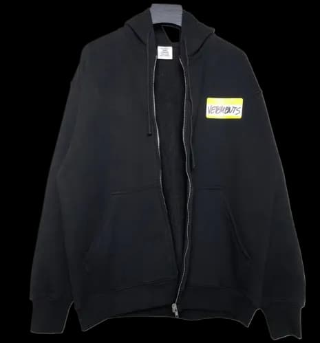 VETEMENTS NAME TAG ZIP UP — Zipper from Taobao