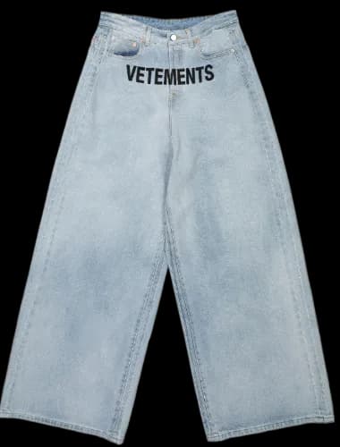 VETEMENTS LOGO BAGGY JEANS — Pants from Taobao
