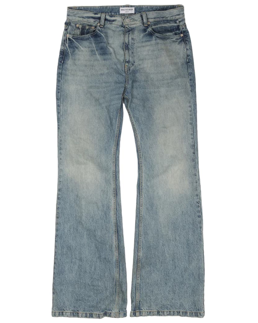 Balenciaga Lost Tape Flared Denim Blue — Pants from Taobao