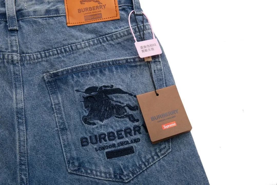 BURberry X SUPREME DENIM — Pants from Weidian
