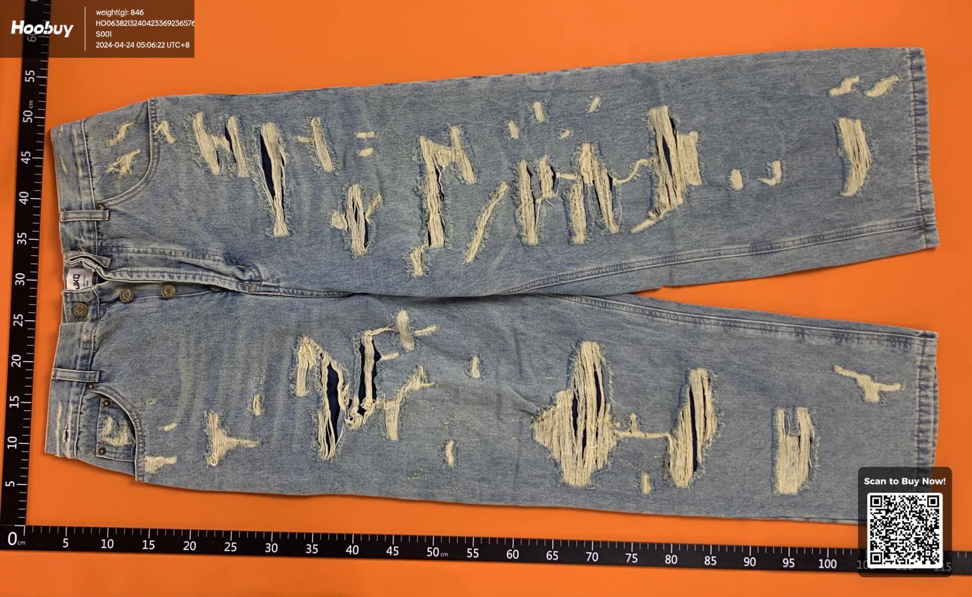 BALENCIAGA DISTRESSED JEANS from Taobao
