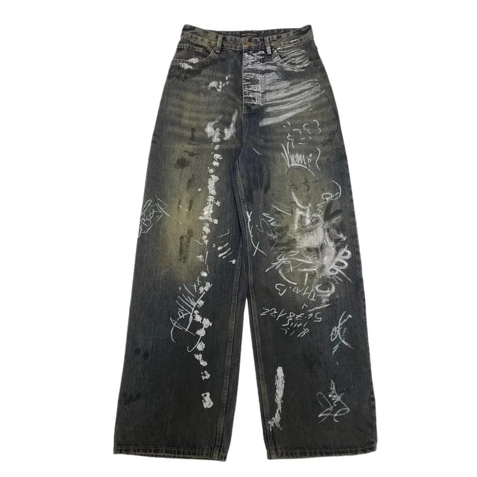 BLenciaga Graffiti Pants 2 Styles — Pants from Weidian, photo 2 of 4