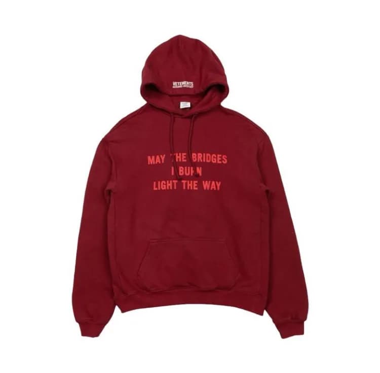 Vetements May The Bridges I Burn Hoodie — Hoodies from Taobao