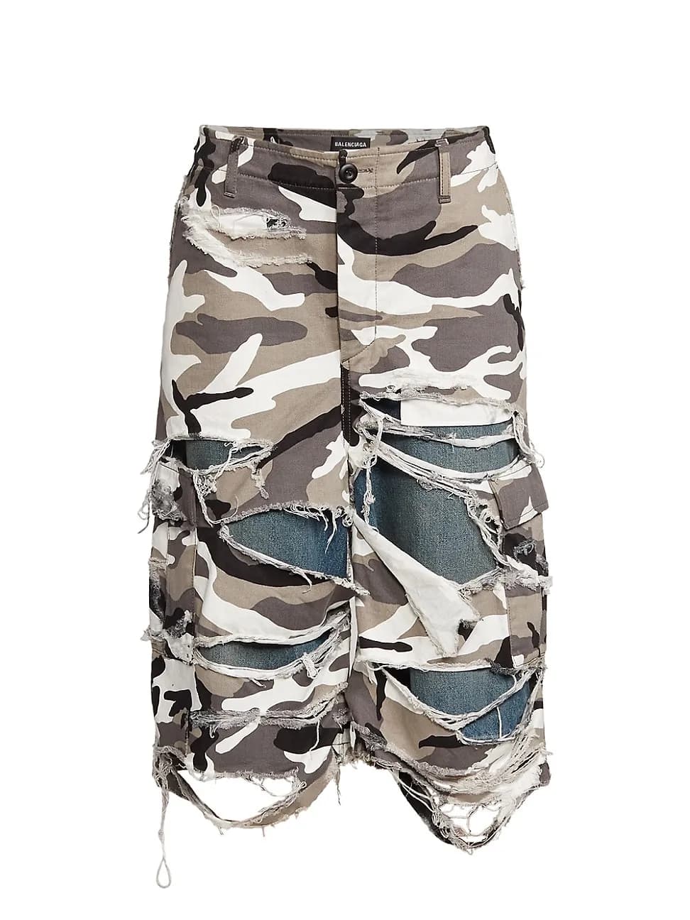Balenciaga Ripped Camo Shorts — Pants from Taobao