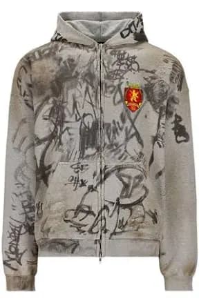 Balenciaga Skater Graffiti Zip Up Hoodie 3 Styles — Zipper from Weidian