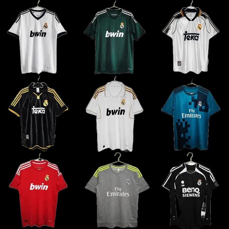 Football tees Real Madrid Barcellona Real Betis Kaizer Chiefs Derby County Ajax — Jerseys from 1688