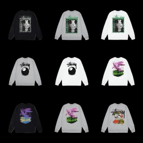 stussy crewnecks — Hoodies from 1688