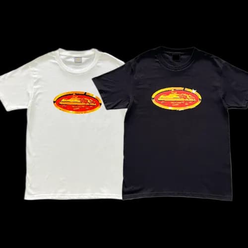 CORTEIZ Red Graffiti Round TEES — T-Shirts from Weidian