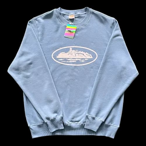 CORTEIZ CREWNECK BABY BLUE — Hoodies from Weidian