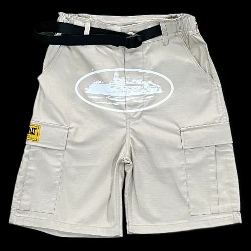 corteiz Cargo Shorts Khaki — Pants from Weidian