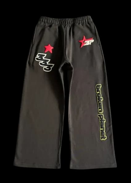 Broken Planet Sun Flame — Pants from Weidian
