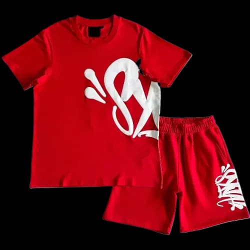 Syna World Tee and Shorts Set Red — T-Shirts from Weidian