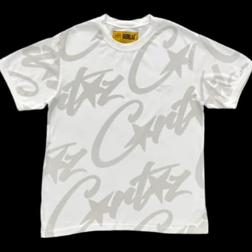 corteiz tee Alcatraz full print white gray — T-Shirts from Weidian