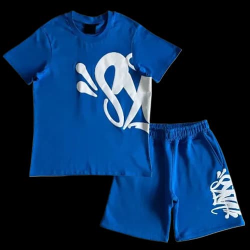 Syna World Summer Set Blue Tee and Shorts — T-Shirts from Weidian