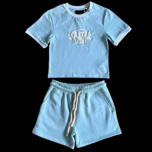 Syna World Women Summer Set Cyan — T-Shirts from Weidian