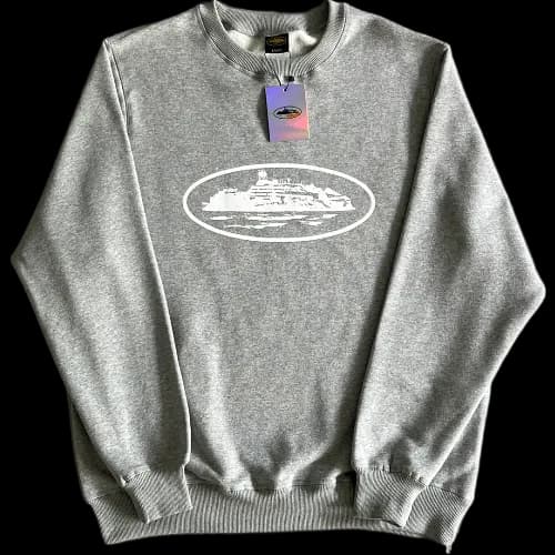 corteiz Alcatraz Crewneck grey — Hoodies from Weidian
