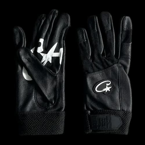 corteiz golves black leather — Accessories from Weidian