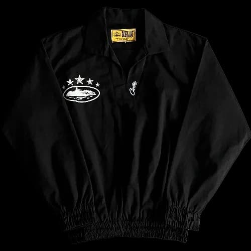 corteiz jacket 5th Anniversary Black — Jackets from Weidian