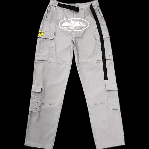 corteiz pants cargo Stone Grey — Pants from Weidian