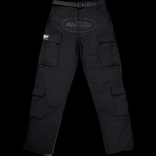 corteiz pants cargo Black/Blacklogo — Pants from Weidian