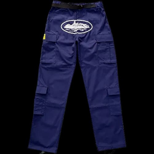 corteiz pants Cargo Navy Blue — Pants from Weidian
