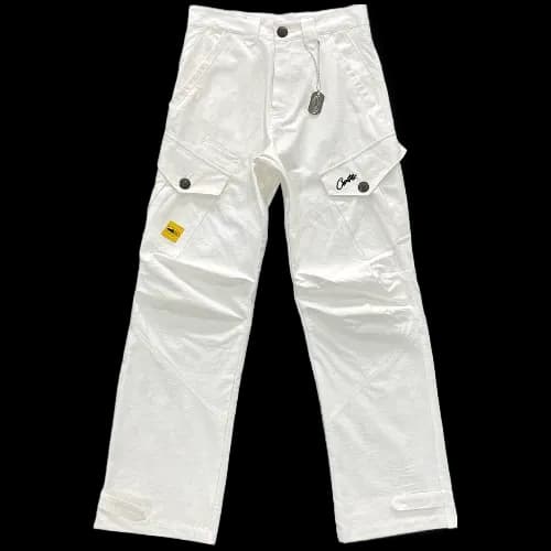 Corteiz pants cargo Slant pocket White — Pants from Weidian