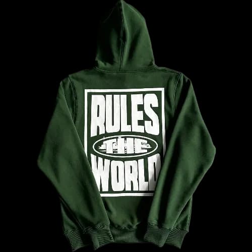 corteiz hoodie rules the world green — Hoodies from Weidian