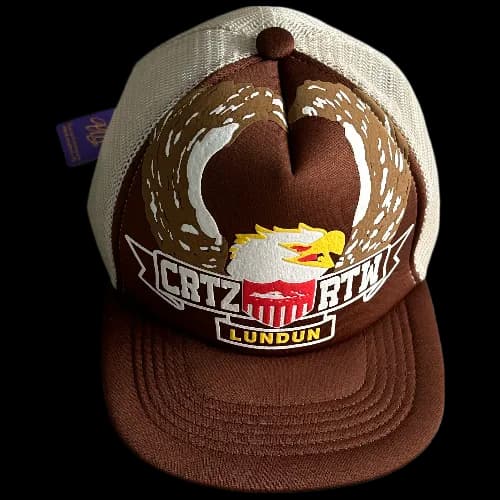 corteiz cap Trucker Eagle Brown — Hats from Weidian