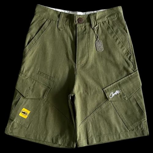 corteiz shorts cargo Slant pocket green — Pants from Weidian