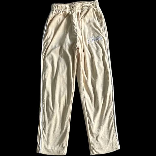 corteiz pants Velor tracksuit – Cream — Pants from Weidian