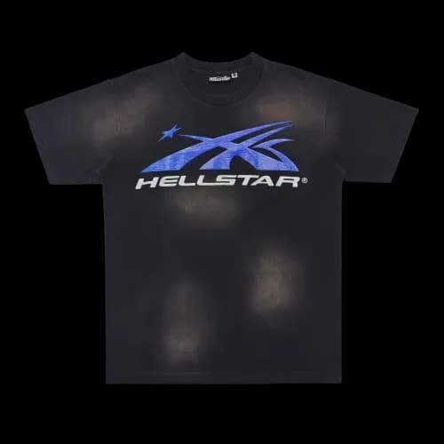 Hellstars Sunfaded Black Blue Tee — T-Shirts from Taobao