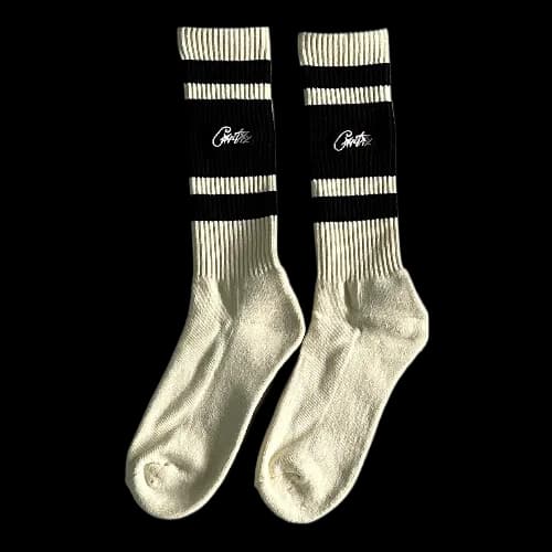 corteiz socks black and beige — Accessories from Weidian