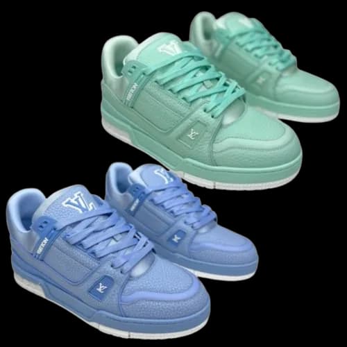 Louis Vuitton Trainers Aqua/Blue — Shoes from Weidian