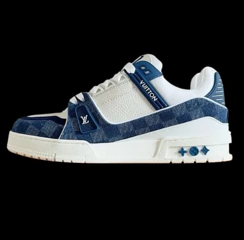 Louis Vuitton Trainer Blue White — Shoes from Weidian