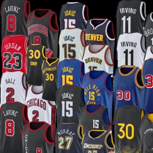 NBA Jersey Tanktop Bulls Warriors Nuggets Nets — Jerseys from 1688