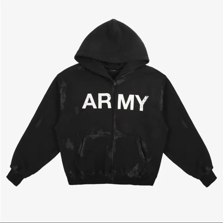 Army Zip Up Hoodie 3 Styles — Zipper from Taobao