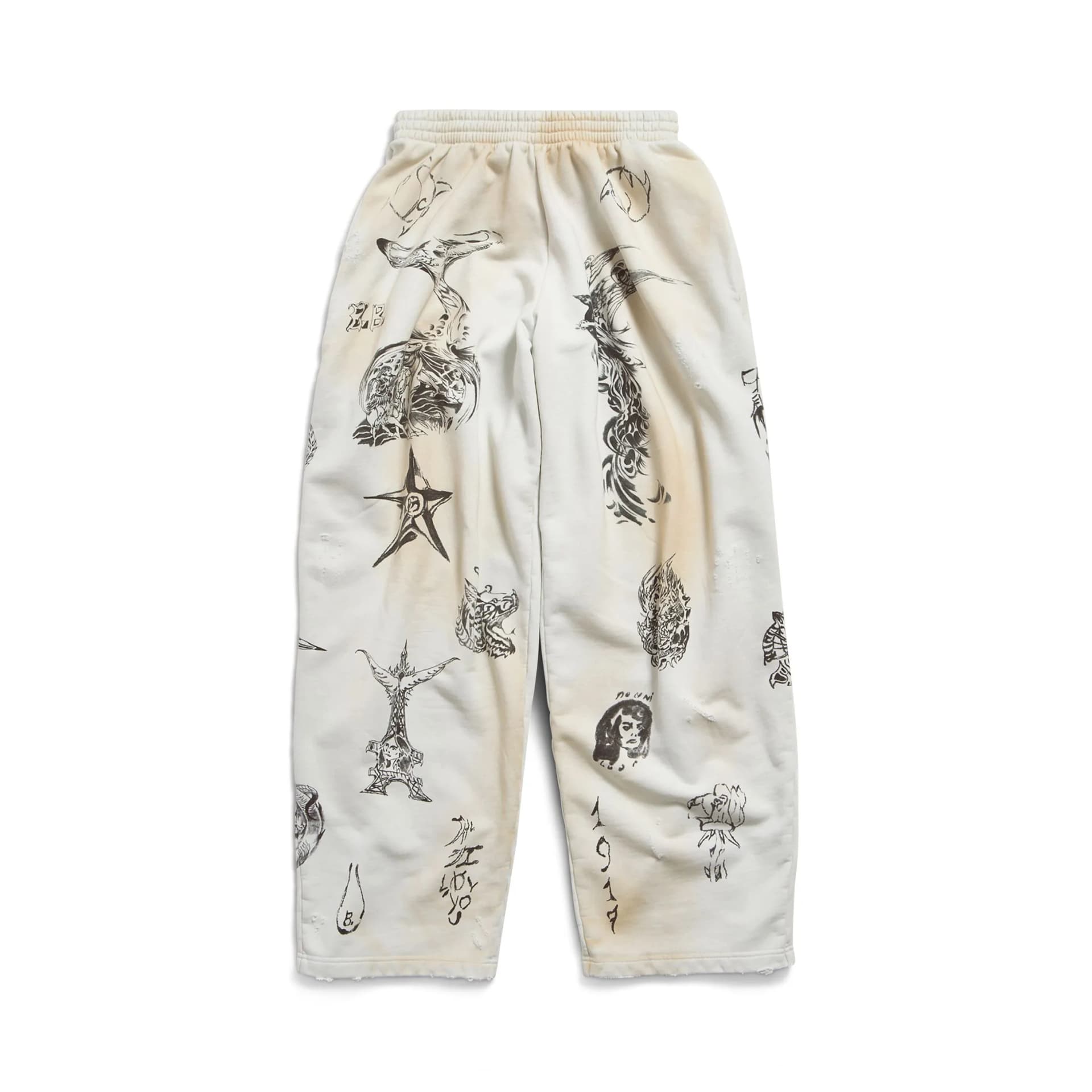 Balenciaga Tattoo Sweatpants 2 Styles — Pants from Taobao