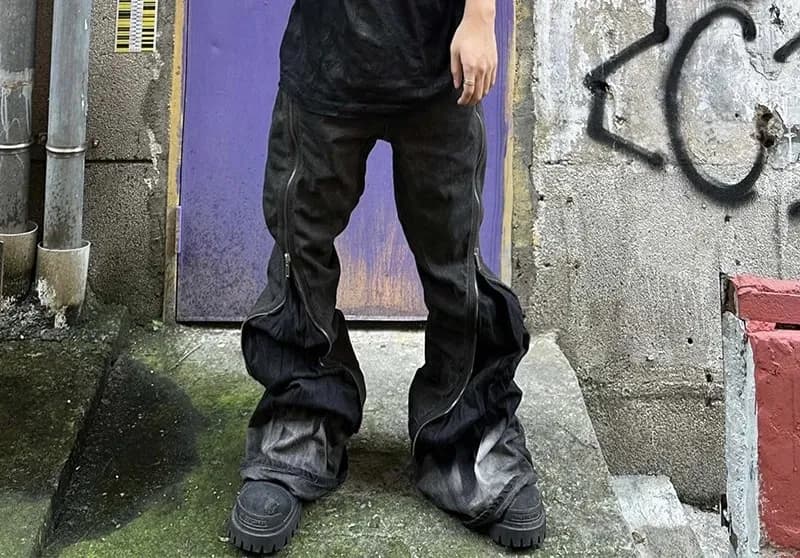 Rick Owens Washed Black Bolan Banana Pants — Pants from Weidian