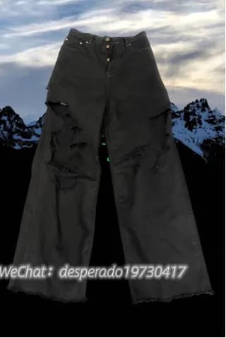 Balenciaga Ripped denim — Pants from Weidian