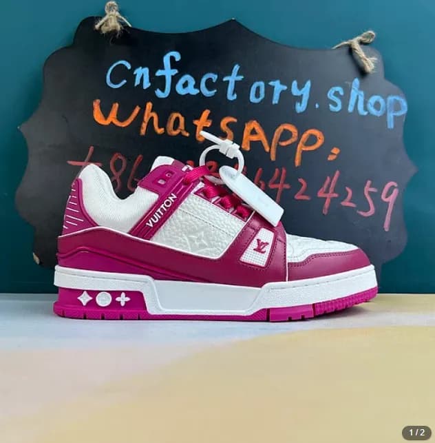 Lv Trainer Low White Fuchsia — Shoes from Weidian, photo 2 of 2