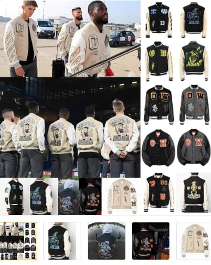 off white varsitys — Jackets from Taobao, photo 2 of 2