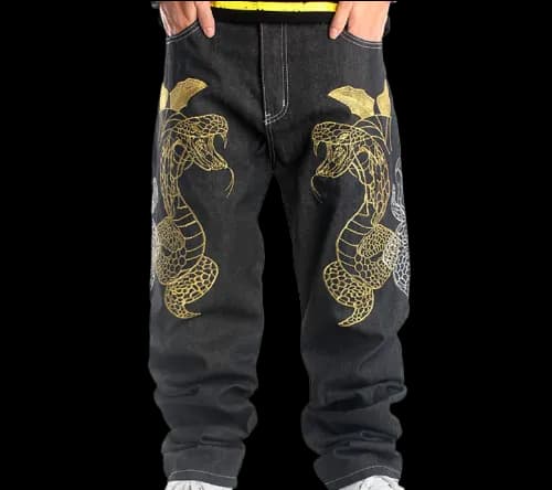 JNCO EMBROIDERED JEANS — Pants from 1688, photo 2 of 2
