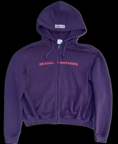 VETEMENTS SEXUAL FANTASIES HOODIE & ZIP UP — Hoodies from Taobao, photo 2 of 2